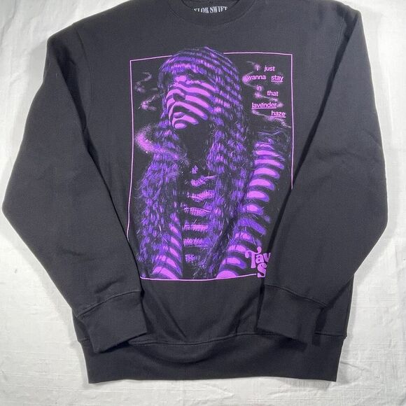Taylor Swift Tops - Taylor Swift The Eras Tour Black I Just Want To Stay Crewneck Sweatshirt Medium